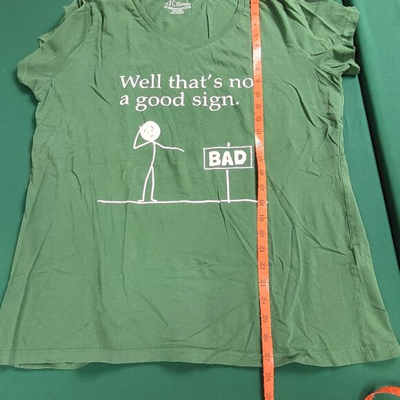 The Authentic T-Shirt Company green short-sleeve funny t-shirt EUC size 3XL - Picture 7 of 7